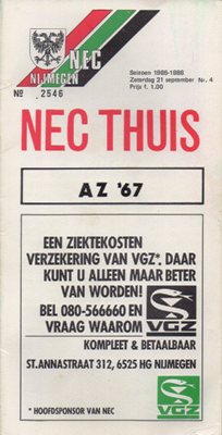 AZ Programma 21-sep-1985 NEC uit